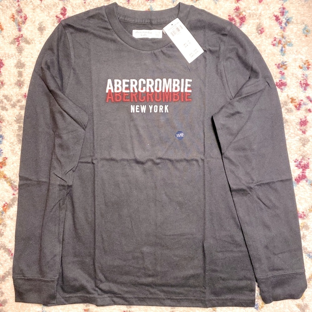 Abercrombie Fitch, Navy long sleeve, size 11-12